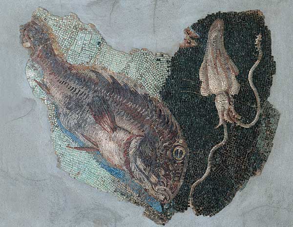 Mosaico con scena marina