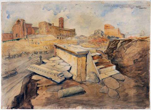 Maria Barosso_Resti del Compitum degli Acili ritrovati nel corso dei lavori per l’apertura di via dell’Impero Maria Barosso_Resti del Compitum degli Acili ritrovati nel corso dei lavori per l’apertura di via dell’Impero