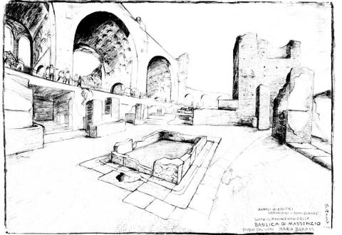 Maria Barosso_Resti del cortile occidentale degli Horrea Piperataria Maria Barosso_Resti del cortile occidentale degli Horrea Piperataria